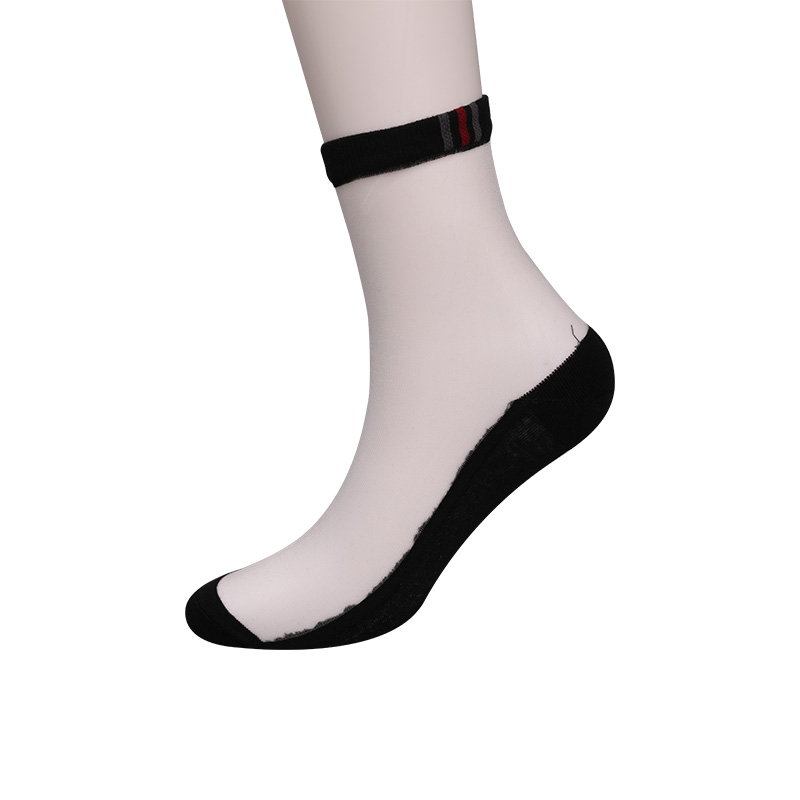 Fesyen kasual musim bunga dan musim panas bawah kapas stoking lelaki Luokou bunga berjalur menegak tapak kaki sejuk tidak licin stoking lelaki WSD2711