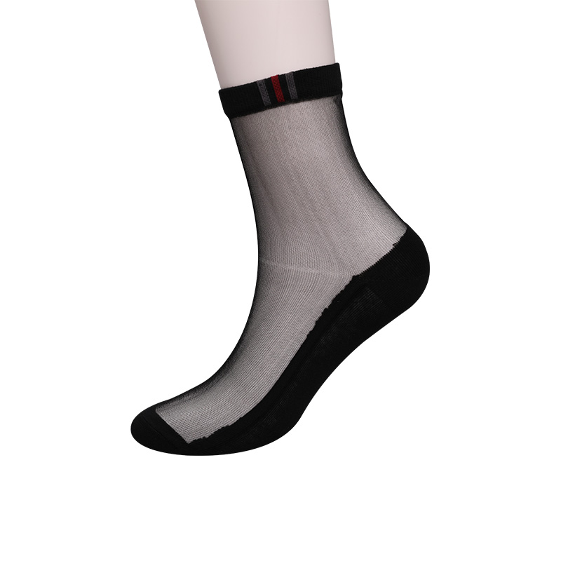 Fesyen kasual musim bunga dan musim panas bawah kapas stoking lelaki Luokou bunga berjalur menegak tapak kaki sejuk tidak licin stoking lelaki WSD2711