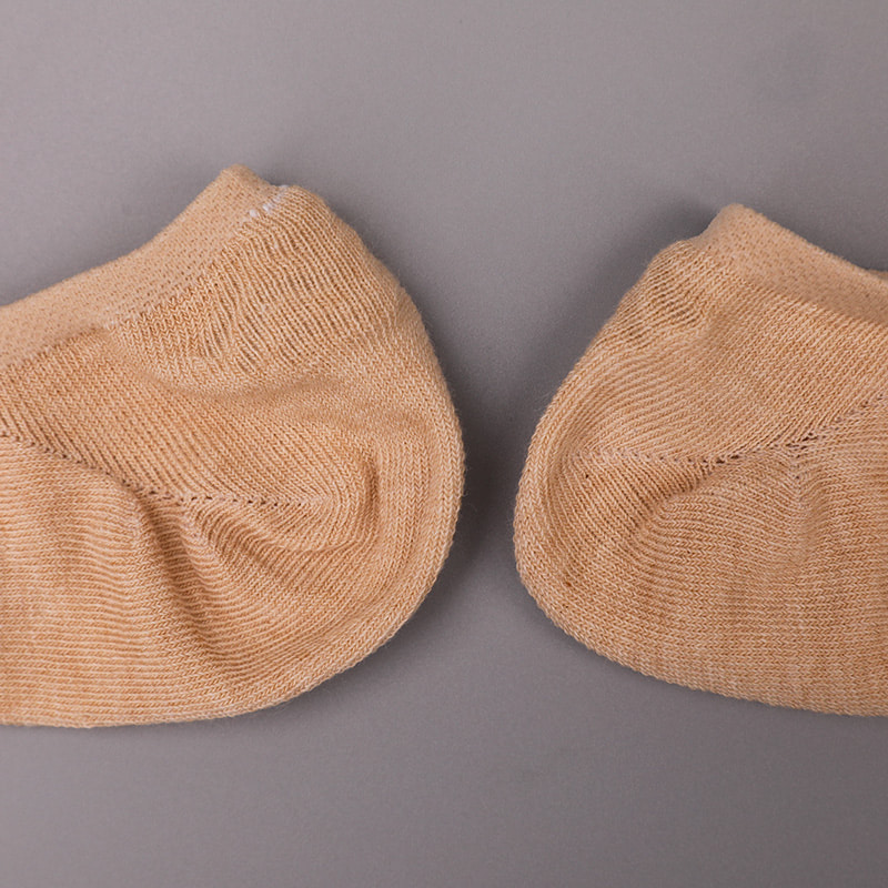 Sarung kaki wanita kapas berwarna asli, mesh, tidak kelihatan jahitan tangan WSD1401