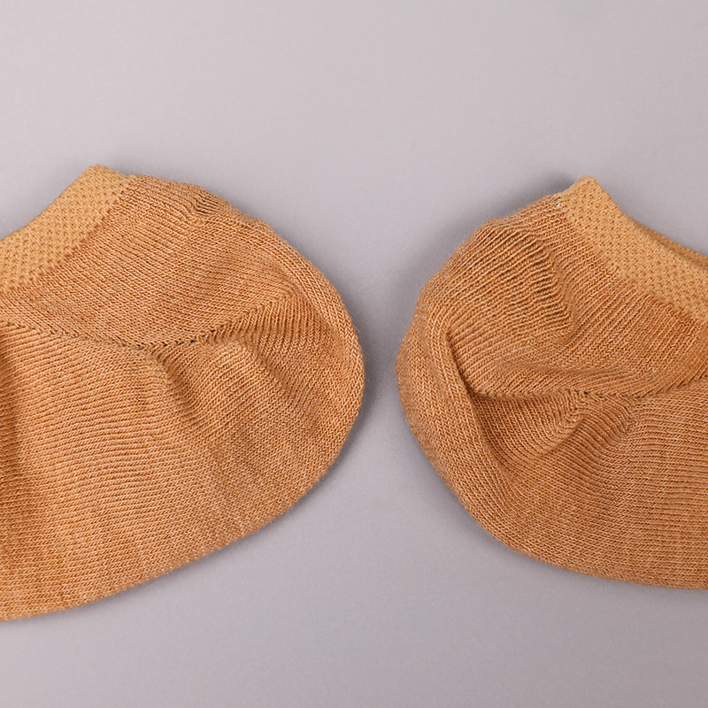 Sarung kaki wanita kapas berwarna asli, mesh, tidak kelihatan jahitan tangan WSD1401